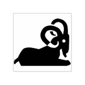 Tampons Encreurs timbre d'art en silhouette de bélier (Impression)