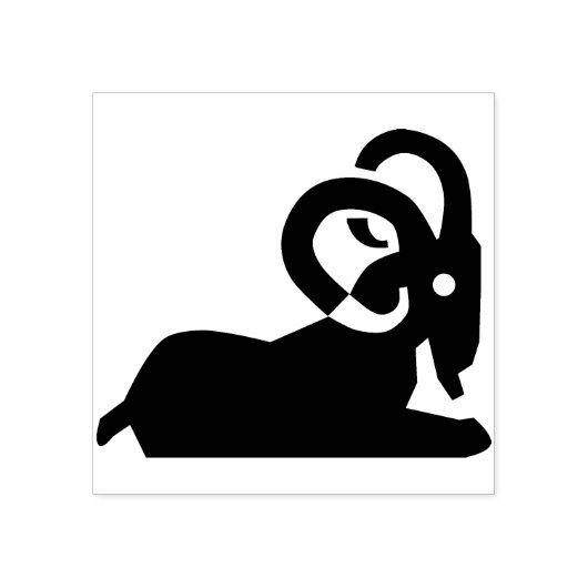 Tampons Encreurs timbre d'art en silhouette de bélier (Impression)