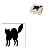 Tampons Encreurs Timbre d'art en silhouette de chat effrayé (Tamponné)