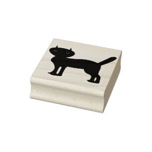 Tampons Encreurs timbre d'art en silhouette de chat noir