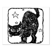 Tampons Encreurs Timbre d'art en silhouette de chat noir (Impression)