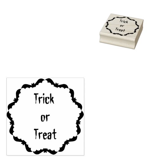 Tampons Encreurs Timbre d'art en silhouette de chauve-souris (Tamponné)