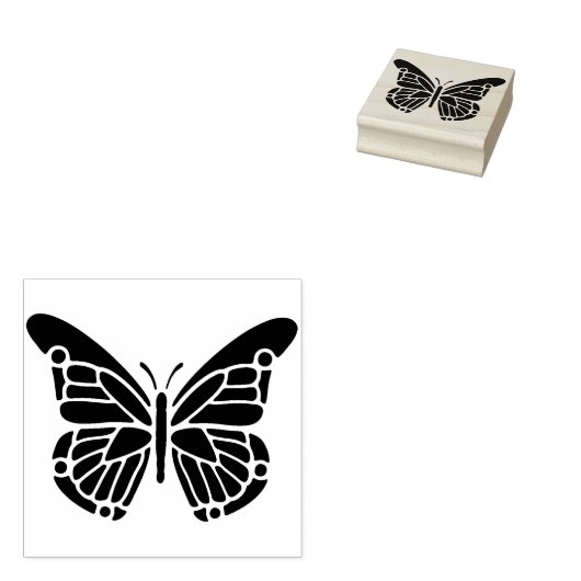 Tampons Encreurs timbre d'art en silhouette papillon (Tamponné)