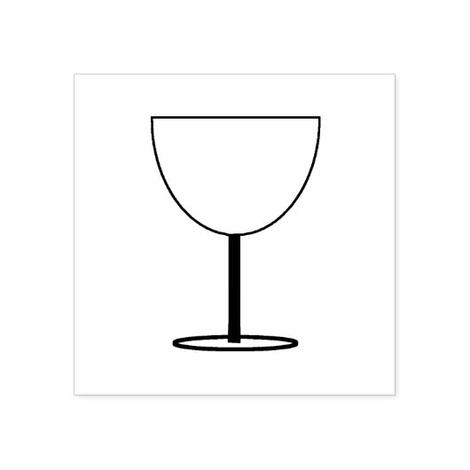 Tampons Encreurs Timbre d'art en verre de vin simple (Impression)