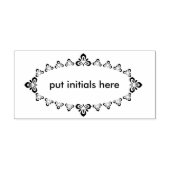 Tampons Encreurs Timbre d'art floral initial ovale silhouette (Impression)