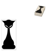 Tampons Encreurs Timbre d'art gothique en silhouette de chat noir (Tamponné)