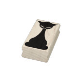 Tampons Encreurs Timbre d'art gothique en silhouette de chat noir (Tampon)