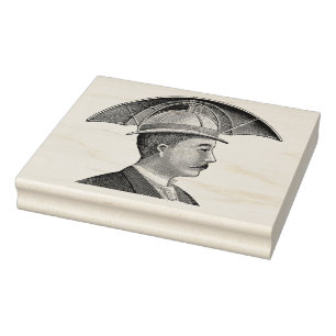 Tampons Encreurs Timbre d'art Homme Casquette vintage Steampunk Umb