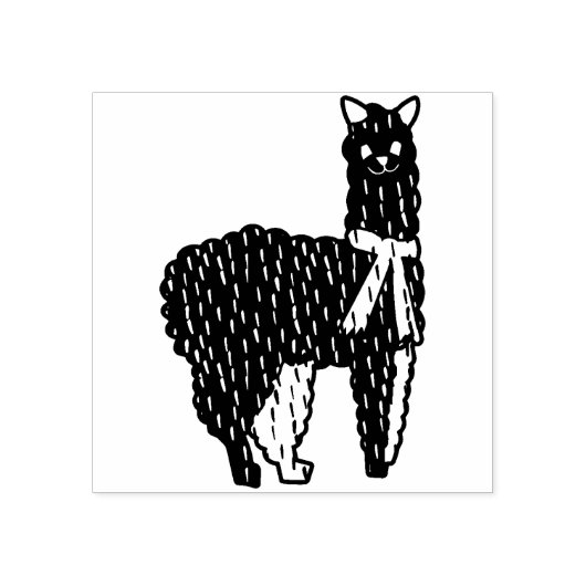 Tampons Encreurs timbre d'art lama péruvien (Impression)