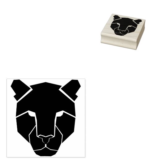 Tampons Encreurs timbre d'art léopard silhouette (Tamponné)