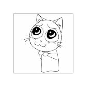 Tampons Encreurs timbre d'art manga chat (Impression)