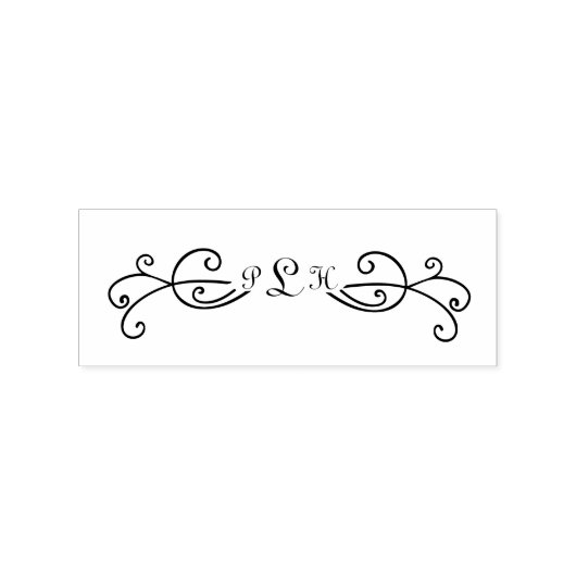 Tampons Encreurs Timbre d'art Monogram Swirl Wood (Impression)