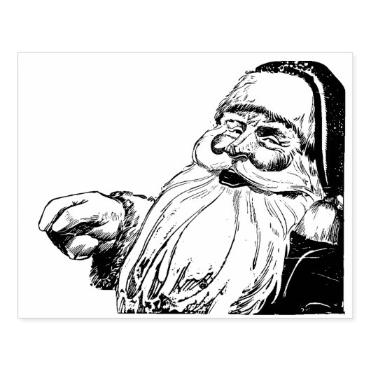 Tampons Encreurs Timbre d'art motif de père Noël face bust (Impression)