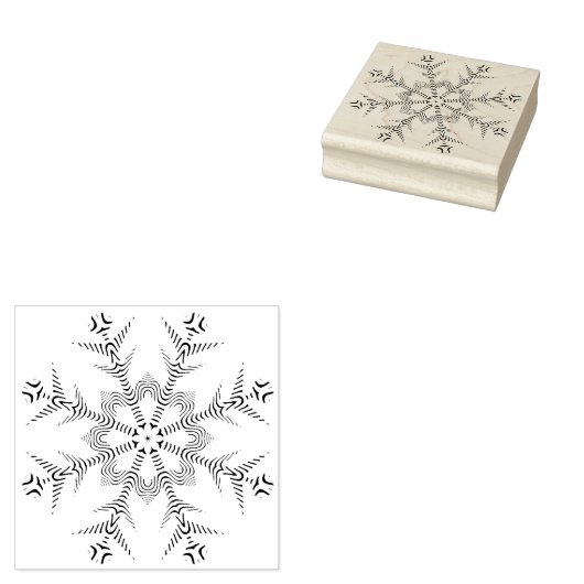 Tampons Encreurs Timbre d'art motif géométrique Snowflake 4 (Tamponné)