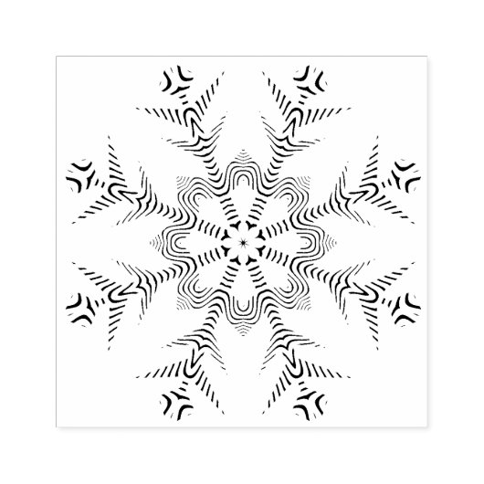 Tampons Encreurs Timbre d'art motif géométrique Snowflake 4 (Impression)