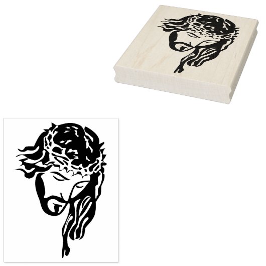 Tampons Encreurs Timbre d'art motif Stencil Jesus buste (Tamponné)