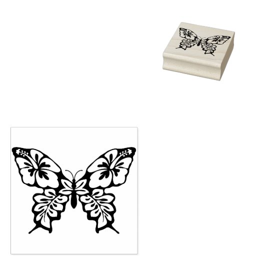 Tampons Encreurs timbre d'art papillon (Tamponné)