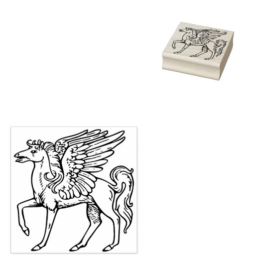 Tampons Encreurs timbre d'art pegasus médiéval (Tamponné)