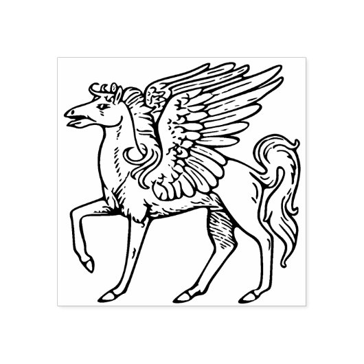 Tampons Encreurs timbre d'art pegasus médiéval (Impression)