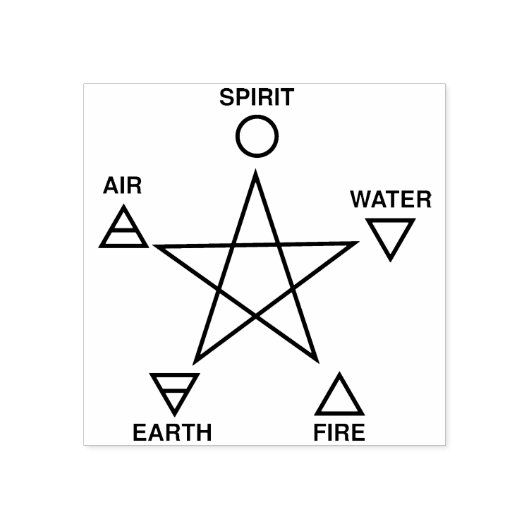 Tampons Encreurs timbre d'art pentagramme élémentaire (Impression)