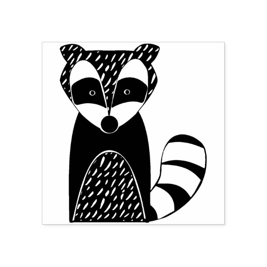Tampons Encreurs timbre d'art raccoon nordique (Impression)