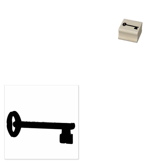 Tampons Encreurs Timbre d'art silhouette clé squelette (Tamponné)