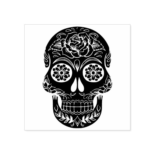 Tampons Encreurs timbre d'art silhouette crâne (Impression)