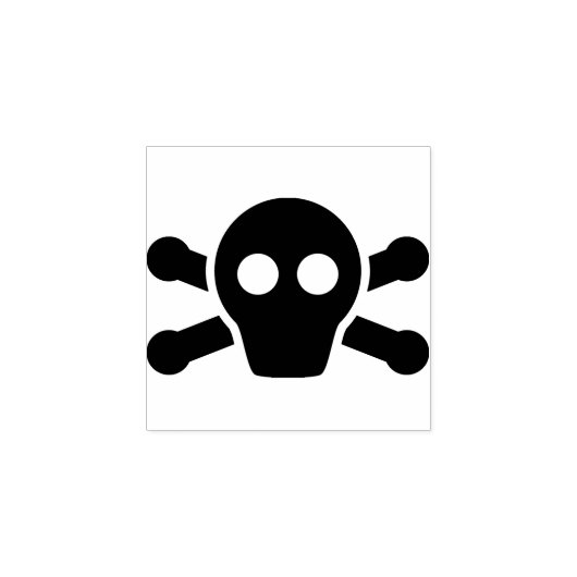 Tampons Encreurs Timbre d'art silhouette crâne et os croisés (Impression)