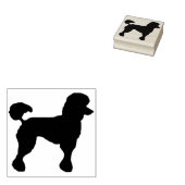 Tampons Encreurs timbre d'art silhouette de caniche (Tamponné)
