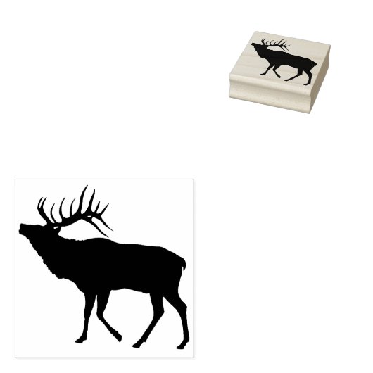 Tampons Encreurs timbre d'art silhouette de cerf (Tamponné)