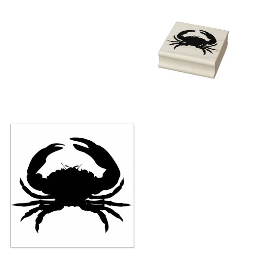 Tampons Encreurs timbre d'art silhouette de crabe (Tamponné)