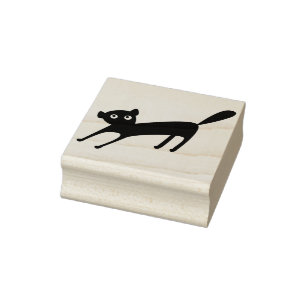 Tampons Encreurs timbre d'art silhouette de dessin animé de chat