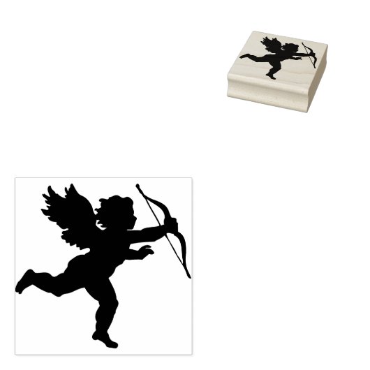 Tampons Encreurs timbre d'art silhouette de l'ange cupide (Tamponné)
