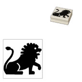 Tampons Encreurs timbre d'art silhouette de lion (Tamponné)