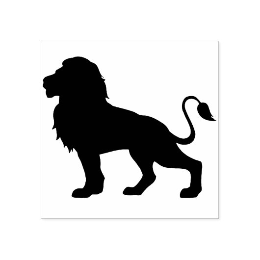 Tampons Encreurs timbre d'art silhouette de lion (Impression)