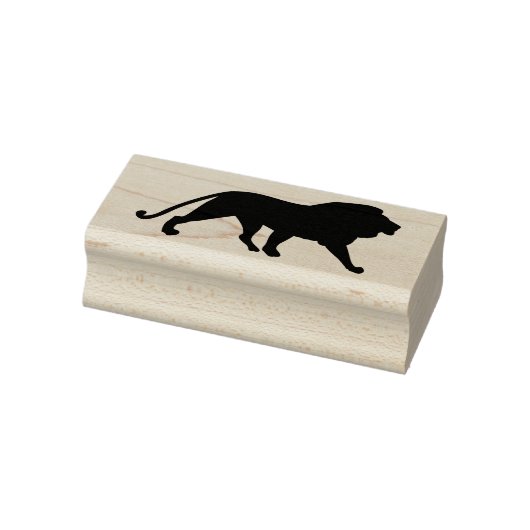 Tampons Encreurs timbre d'art silhouette de lion (Tampon)
