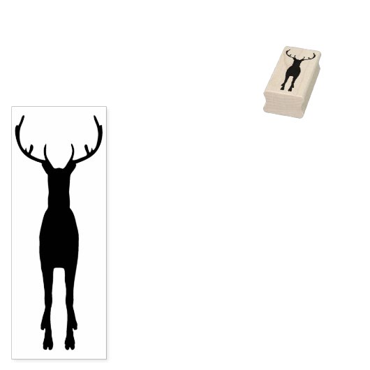 Tampons Encreurs timbre d'art silhouette de rennes (Tamponné)