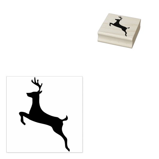 Tampons Encreurs timbre d'art silhouette de rennes (Tamponné)