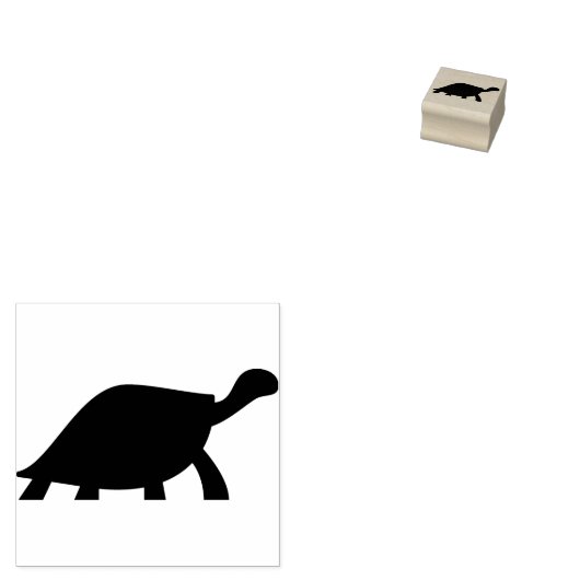 Tampons Encreurs timbre d'art silhouette de tortue (Tamponné)