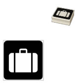 Tampons Encreurs timbre d'art silhouette de valise (Tamponné)