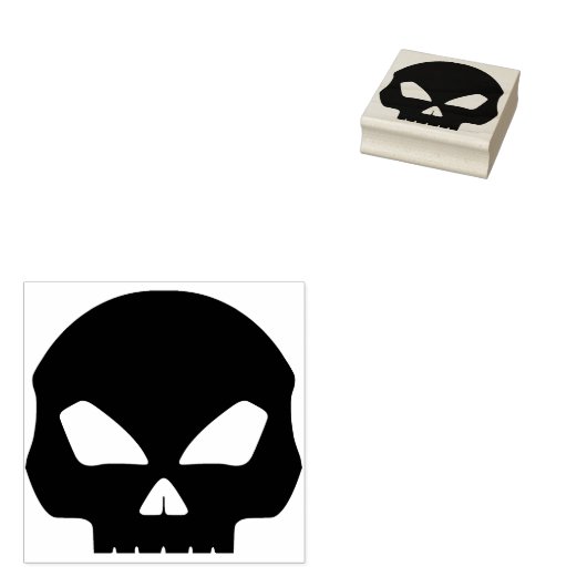 Tampons Encreurs timbre d'art silhouette du crâne de mort (Tamponné)