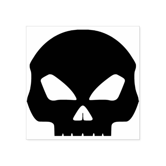 Tampons Encreurs timbre d'art silhouette du crâne de mort (Impression)