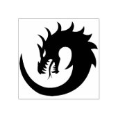 Tampons Encreurs timbre d'art silhouette du dragon cercle (Impression)