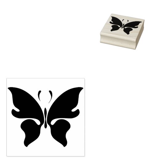 Tampons Encreurs timbre d'art silhouette papillon (Tamponné)