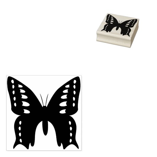 Tampons Encreurs timbre d'art silhouette papillon (Tamponné)