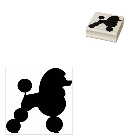 Tampons Encreurs timbre d'art silhouette poodé (Tamponné)