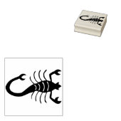 Tampons Encreurs timbre d'art silhouette scorpion (Tamponné)