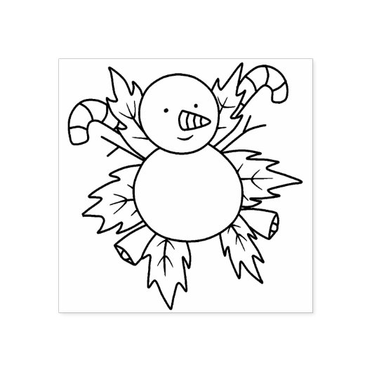 Tampons Encreurs timbre d'art snowman (Impression)