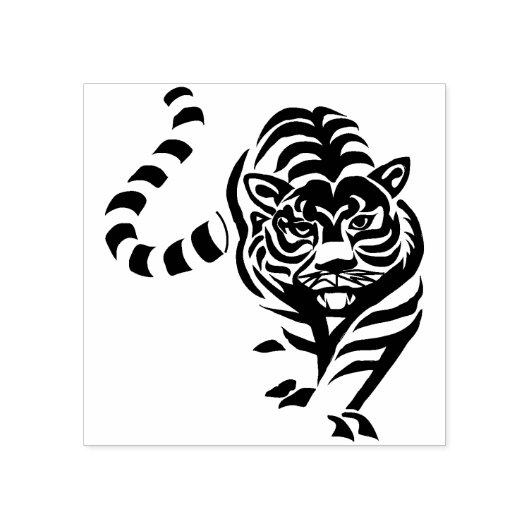 Tampons Encreurs timbre d'art tigre (Impression)