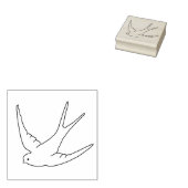 Tampons Encreurs Timbre d'art volant d'oiseaux hirondelles (Tamponné)
